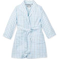 18-24M Bath Robes Children's Clothing Petite Plume Boy's Gingham Robe - Light Blue