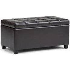 Polyester Settee Benches Simpli Home Sienna Settee Bench 33.5x16.5"