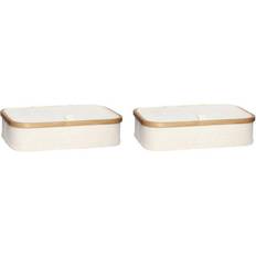 Beige Petites Boîtes Hübsch Ecru Small Box 38cm 2pcs