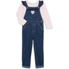 Calvin Klein Girls Other Sets Calvin Klein Baby Girls Logo Top & Overalls Set 2 Piece - Pink Multi