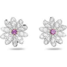 Swarovski Eternal Flower Stud Earrings - Silver/Pink/Transparent