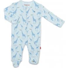 Magnetic Me Jolie Giraffe Organic Cotton Magnetic Footie - Blue