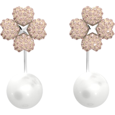 Swarovski Latisha Flower Earring - Silver/Pink/Pearls