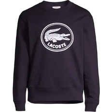 Lacoste Clothing Lacoste Logo Cotton Crewneck Sweater - Navy