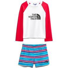 Organic/Recycled Materials UV Sets The North Face Toddler Long Sleeve Sun Set - Meridian Blue Painted Stripe Print