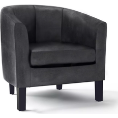 Black Lounge Chairs Simpli Home Austin Black Lounge Chair 29.9"