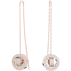 Swarovski Hollow Drop Earrings - Rose Gold/Transparent