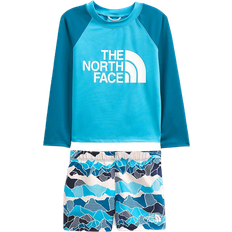 Organic/Recycled Materials UV Sets The North Face Toddler Long Sleeve Sun Set - Banff Blue Mountain Camo Print (NF0A53CT)