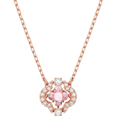 Swarovski Sparkling Dance Necklace - Rose Gold/Pink/Transparent