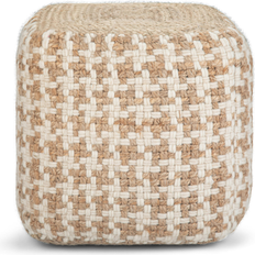 Wool Stools Simpli Home Cullen Pouffe 14"