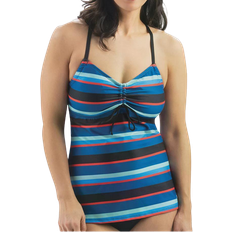 Aquashape Print Tie Tankini Top - Blue