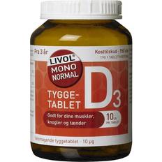 Tyggetablet d vitamin Livol Mono Normal D-Vitamin Tyggetablet 150 stk