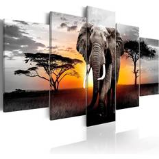 Inredningsdetaljer Arkiio Elephant at Sunset 200x100 Tavla 200x100cm