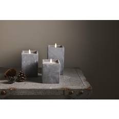 Grey LED Candles Star Trading 061-37 FLAMME CEM 8,5X10CM LED ➞ På lager klar til levering og afhentning LED Candle