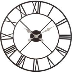 Clocks Premier Housewares Vitus Metal Wall Black Wall Clock