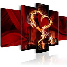 Arkiio Flames of love heart 200x100 Tavla 200x100cm