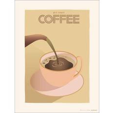 Vissevasse But First Coffee 30x40 cm Plakat