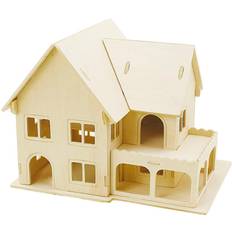 Puslespil Creativ Company 3D Puslespil Hus med veranda størrelse 22,5 x 16 x 17,5 krydsfiner