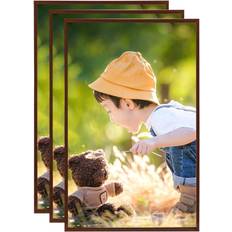 Brown Photo Frames vidaXL Collage 3 pcs for Wall or Table Bronze 13x18cm MDF Photo Frame