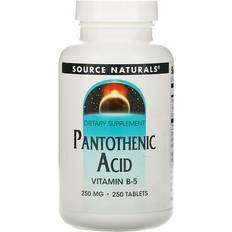 Pantothenic acid Source Naturals Pantothenic Acid Vitamin B-5 250 mg 250 Tablets