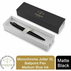 Nero Arti e Mestieri Parker Jotter Ballpoint Pen Matte Black Medium Nib Blue Ink XL Gift Box