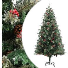 Grün Weihnachtsbäume vidaXL med grankogler 225 cm PVC & PE grøn Weihnachtsbaum