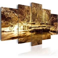 Gula Tavlor Arkiio The bosom of nature Waterfall 100x50 Tavla