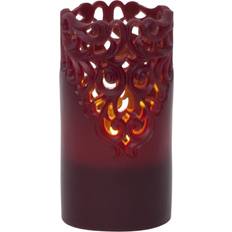 Blockljus röd Star Trading Clary Blockljus röd 15cm LED-ljus