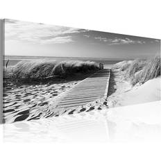 Gråa Tavlor Arkiio Sea-Breeze 135X45 Grå Svartvit Landskap Tavla