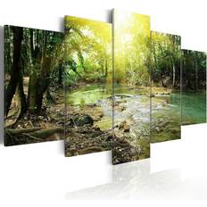 Hvite Malerier Arkiio Forest river 100x50 Maleri 100x50cm