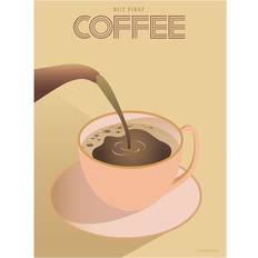 Vissevasse But First Coffee Poster 50x70cm