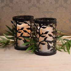 Multicolour Lanterns JH Specialties Inc. Black Vine Hurricanes w/ Black Lantern