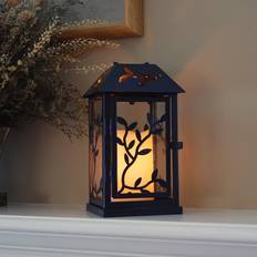 Multicoloured Lanterns Lumabase Warm Black Vine Metal with Black Lantern