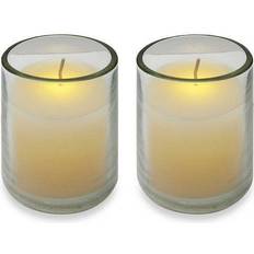 Northlight Ivory Battery Operated Flameless LED Lighted Flickering Wax Votive 2 Pack LED Candle