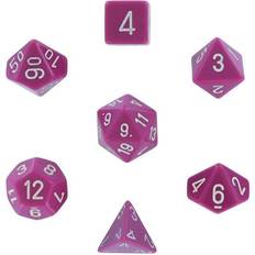 Chessex Bordspellen Chessex D7 Die Set Dice Opaque Polyh (7 Dice) Lt Purple/White