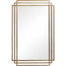 Wall Mirrors Uttermost Amherst Brushed Gold Wall Mirror