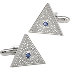 Blue Cufflinks Ox and Bull Evil Eye Amulet Cufflinks - Silver/Blue