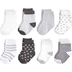 1-3M Underwear Children's Clothing Touched By Nature Organic Basic Socks 8-pack - Charcoal Stars (10766415)