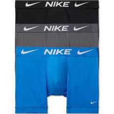 Elastane/Lycra/Spandex Men's Underwear Nike Dri-FIT Essential Micro Boxer 3-pack - Blue/Grey/Black