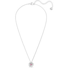 Swarovski Eternal Flower Pendant Necklace - Silver/Transparent/Pink