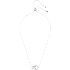 Swarovski Hollow Pendant Necklace - Silver/Transparent