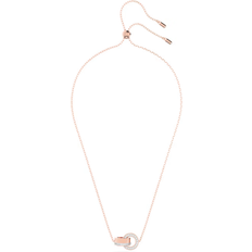 Swarovski Hollow Pendant Necklace - Rose Gold/Transparent