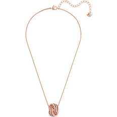 Rose Gold Plated Necklaces Swarovski Further Pendant Necklace - Rose Gold/Transparent