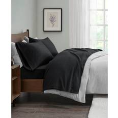 Textiles Sleep Philosophy Micro Fleece Bed Sheet Black (243.84x167.64)