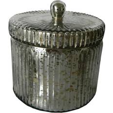 Glass Candles A&B Home 5" Silver Antique Earl Grey Scented Soy Wax with Lid Candle 5"