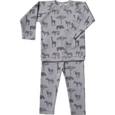 Elefanter Pyjamasar Barnkläder Snoozebaby Organic Pyjama - Safari Grey