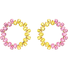 Swarovski Millenia Hoop Earrings - Gold/Yellow/Pink