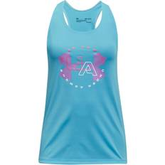 Turquoise Tank Tops Children's Clothing Under Armour Girl's Tech Big Logo Tank Top - Fresco Blue/Vivid Lilac (1369904-481)