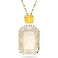 Swarovski Orbita Octagon Cut Necklace - Gold/Multicolour