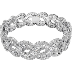 Swarovski Hyperbola Wave Choker Necklace - Silver/Transparent